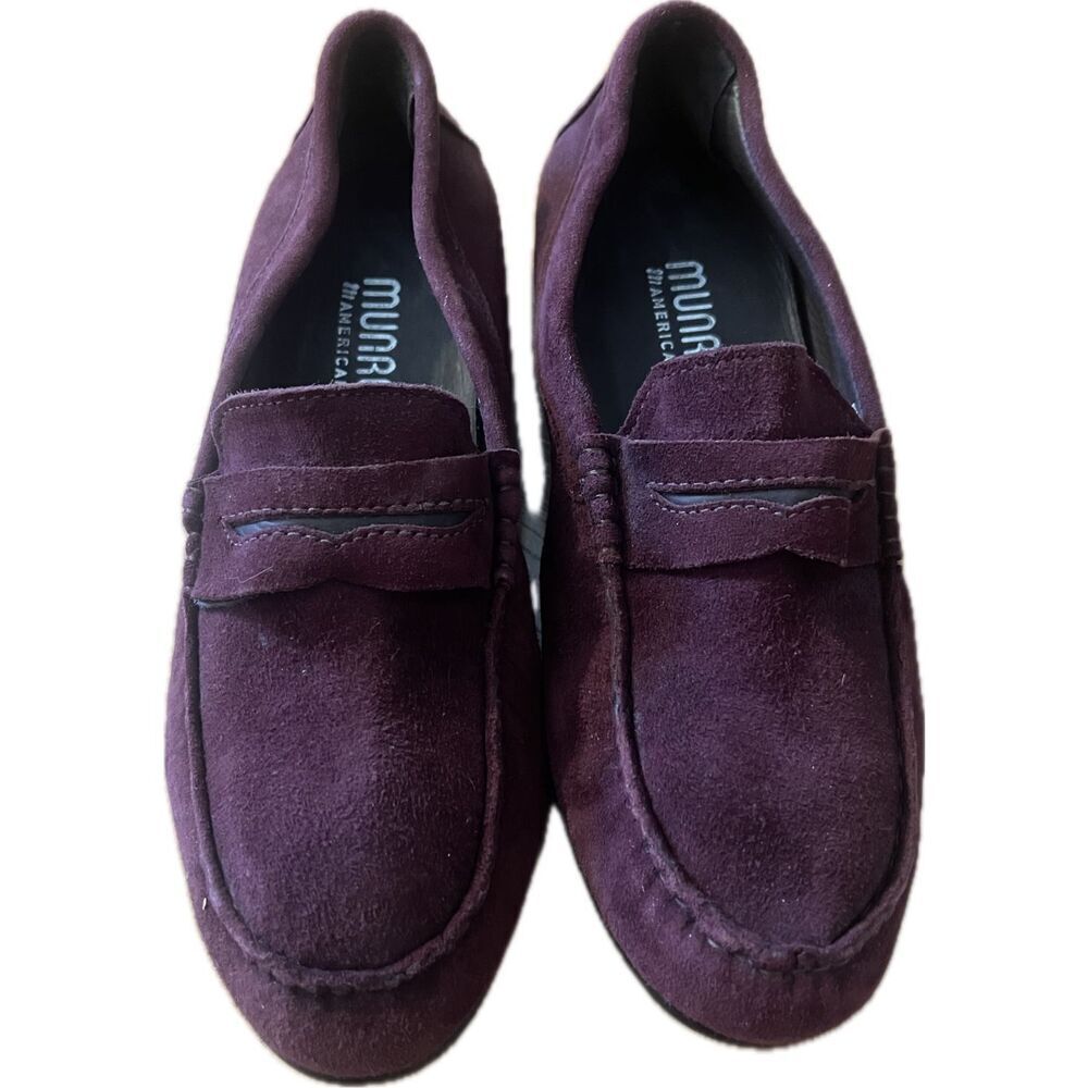 Munro Loafer Shoes Comfort Flats Suede Red Wine Women’s Size 8.5 W